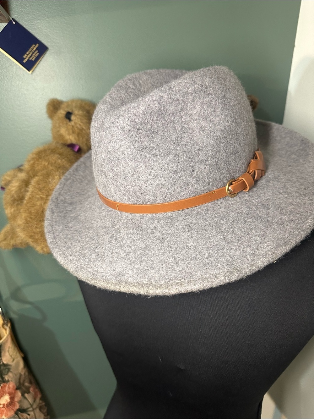 Altar’d State Gray Wool Fedora Hat | One Size (fits ~M, 21-22” circumference)